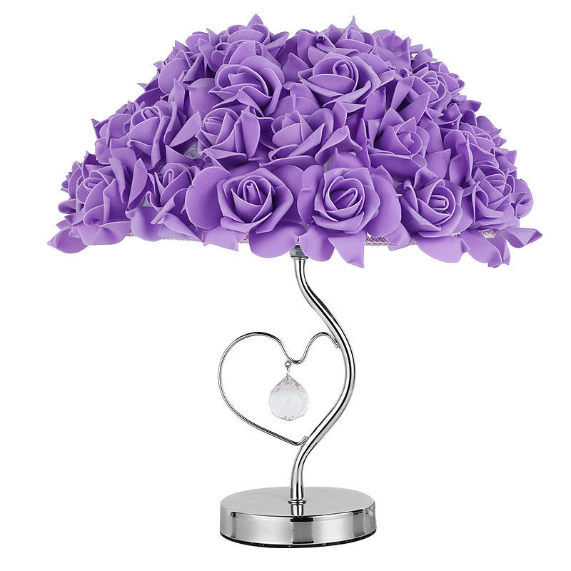 Rose Heart-shaped Table Lamp