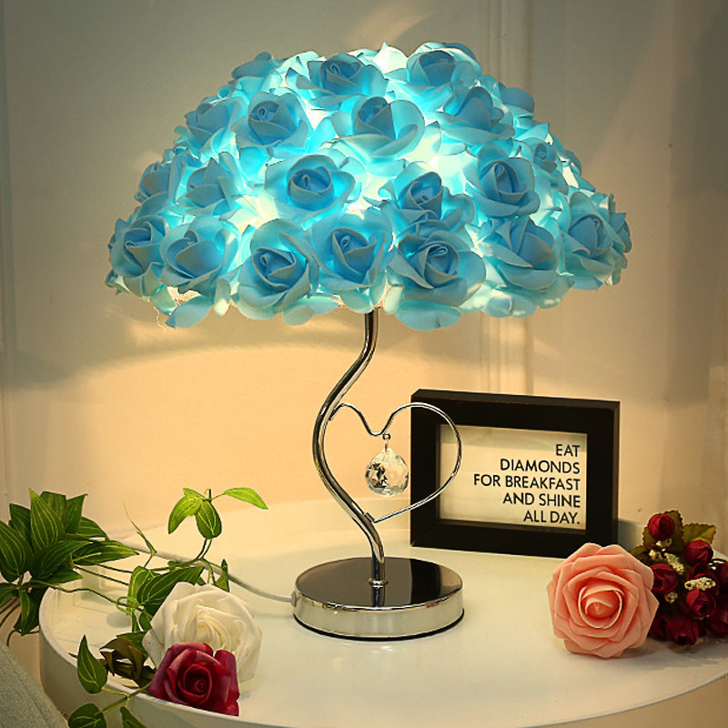 Rose Heart-shaped Table Lamp